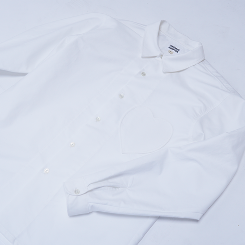 Heart Shirtt White Cotton Oxford