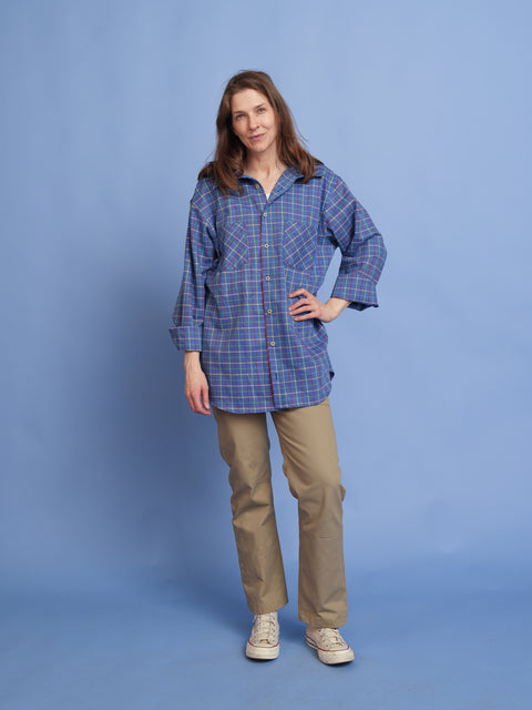 Blue Plaid Shirt