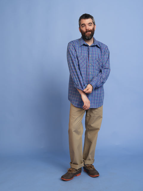 Blue Plaid Shirt