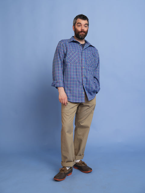Blue Plaid Shirt
