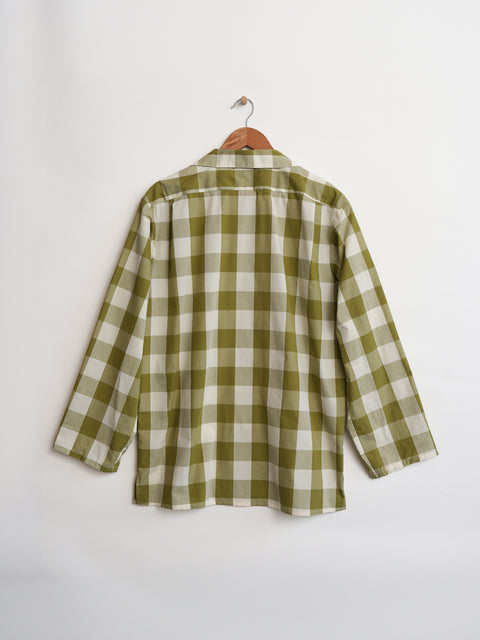 Olive Plaid Camp Shirt